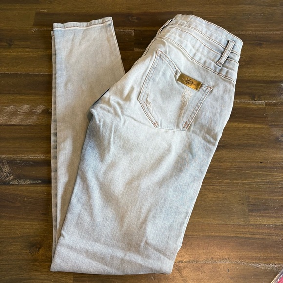 Lanca Perfume Light Wash Jeans Stretch Distressed Brazilian 36 Skinny - Picture 1 of 14